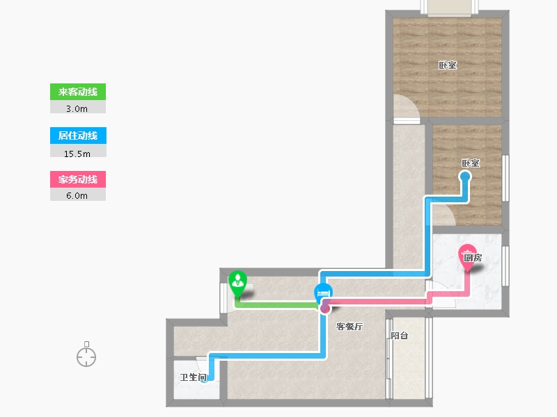 甘肃省-兰州市-恒利沃德小镇-63.80-户型库-动静线