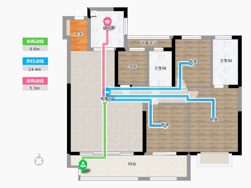 江苏省-常州市-新城华宇悦隽公馆-113.98-户型库-动静线