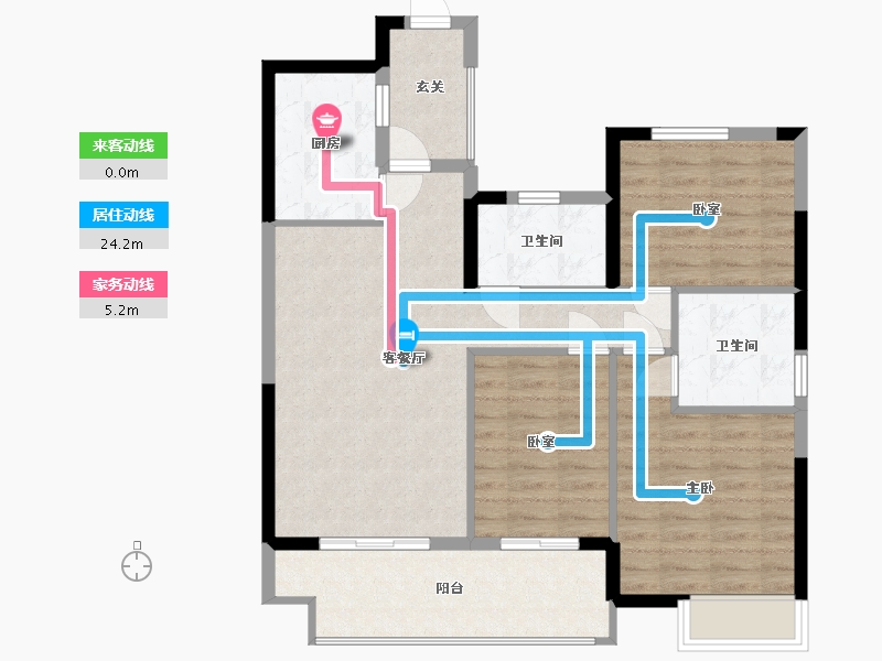 江西省-抚州市-富力尚悦居-88.00-户型库-动静线