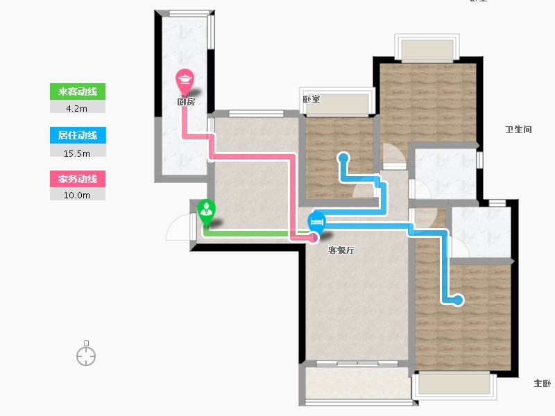 甘肃省-兰州市-恒大绿洲林语郡-100.70-户型库-动静线