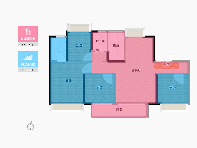 江苏省-南京市-三金中粮祥云-114.09-户型库-动静分区