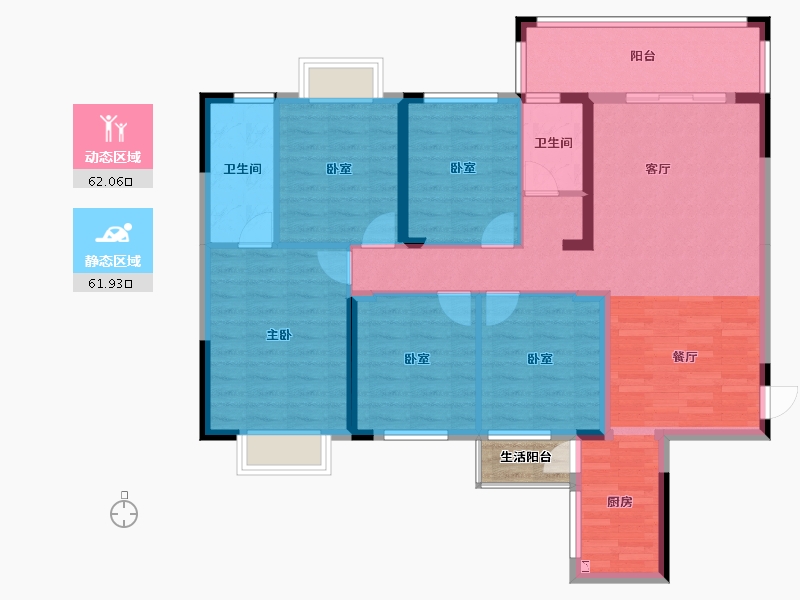 广西壮族自治区-玉林市-天润盛府-113.29-户型库-动静分区