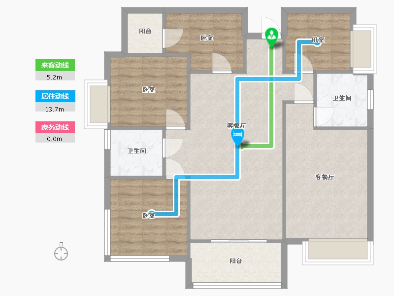 四川省-德阳市-保利国际城香雪国际-96.16-户型库-动静线