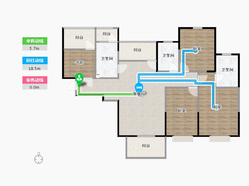 江苏省-南京市-雅居乐林语城-105.00-户型库-动静线