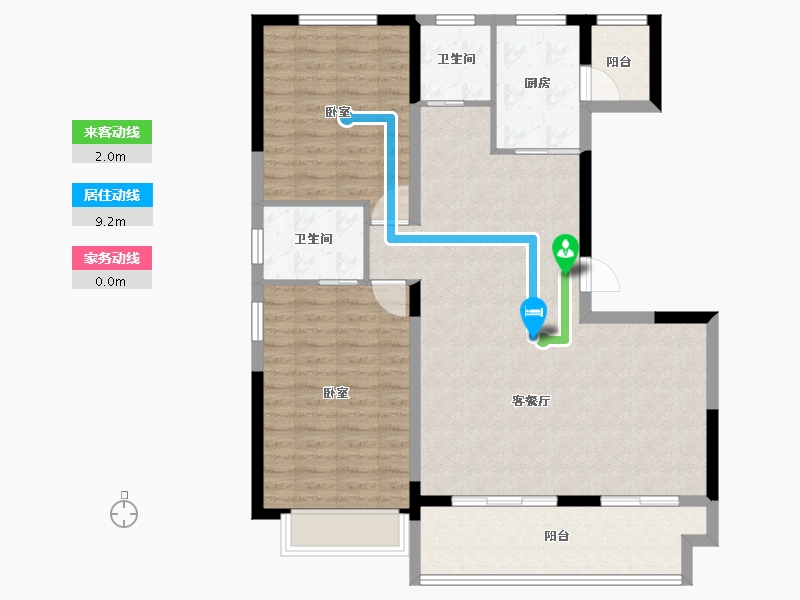 陕西省-西安市-南宫府-100.58-户型库-动静线