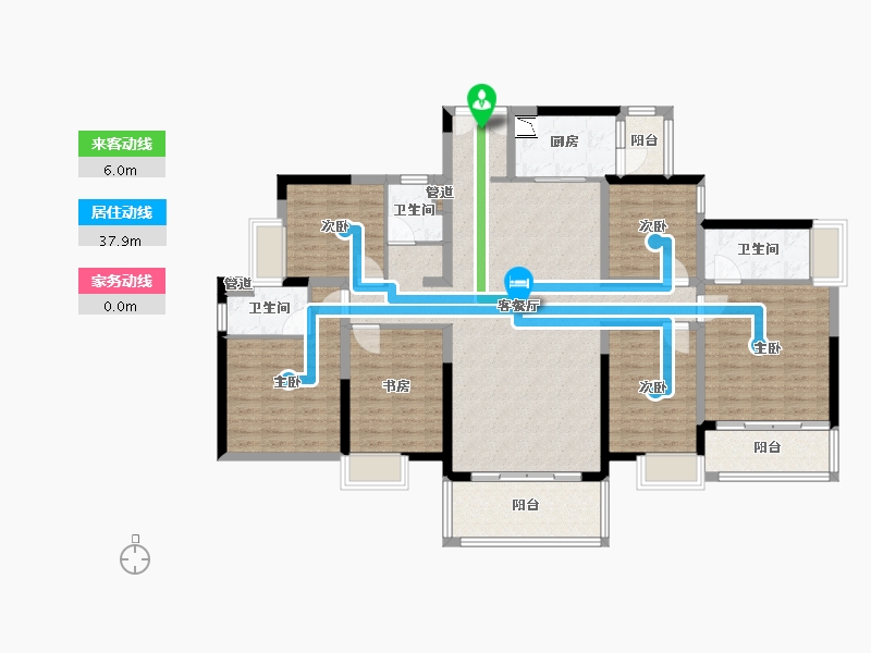 广西壮族自治区-梧州市-岑溪汇洋广场-142.57-户型库-动静线