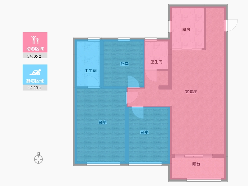 陕西省-西安市-中南君启三期-92.00-户型库-动静分区