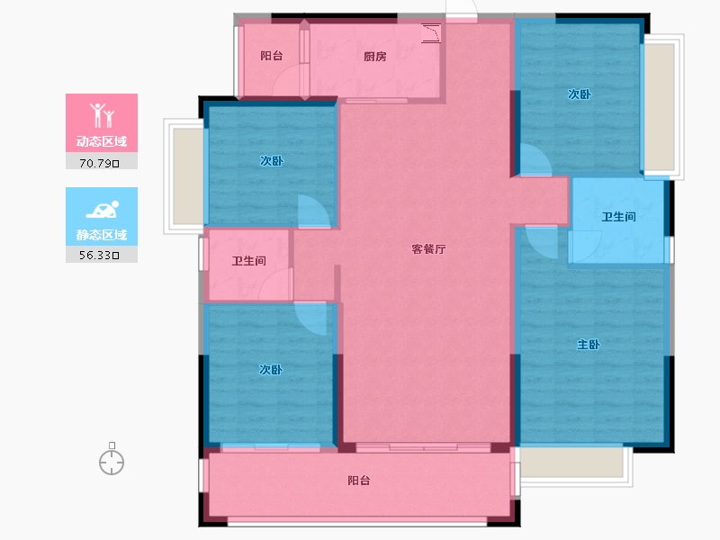 广西壮族自治区-梧州市-汇洋华府-115.16-户型库-动静分区