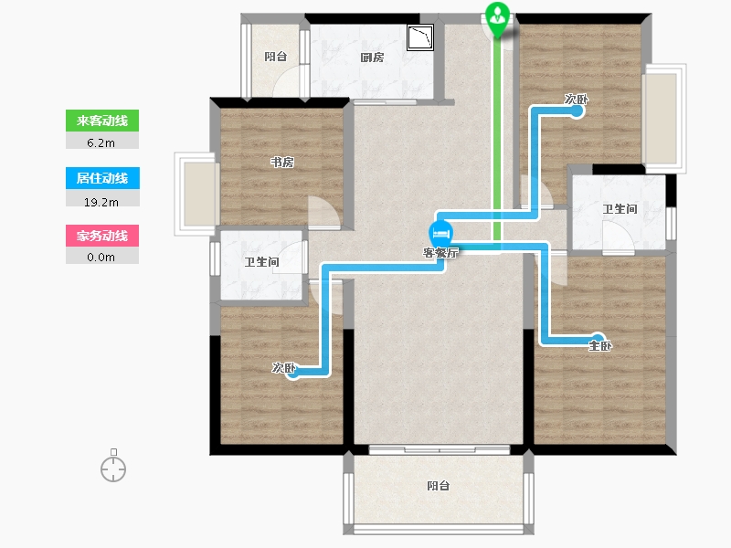 广西壮族自治区-梧州市-岑溪汇洋广场-104.74-户型库-动静线