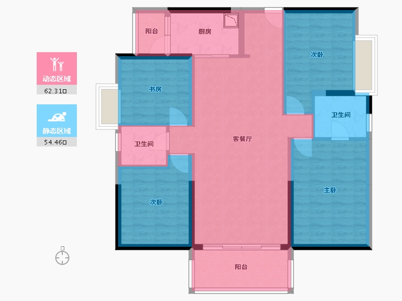 广西壮族自治区-梧州市-岑溪汇洋广场-104.74-户型库-动静分区