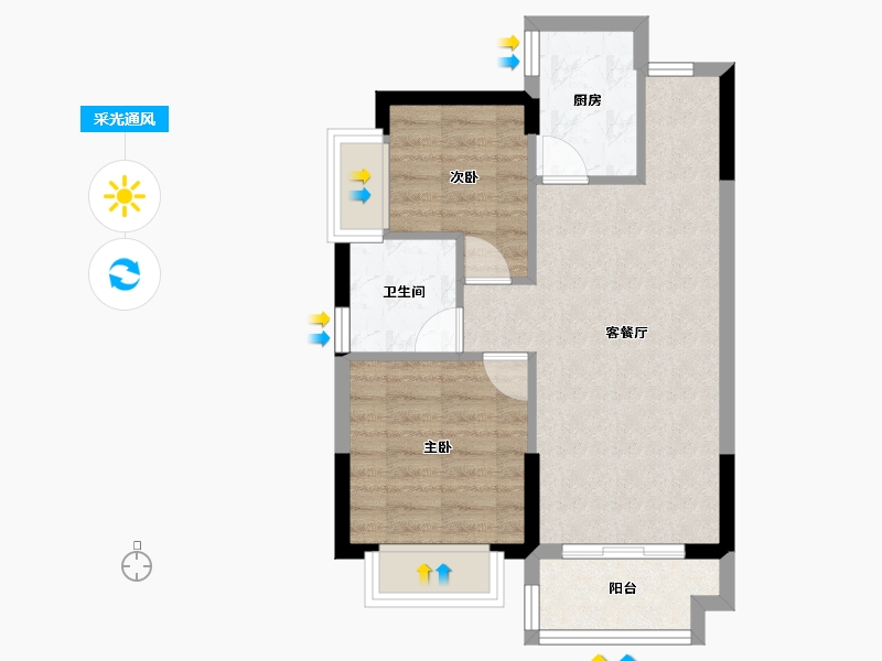 广西壮族自治区-梧州市-大都茗城-53.12-户型库-采光通风