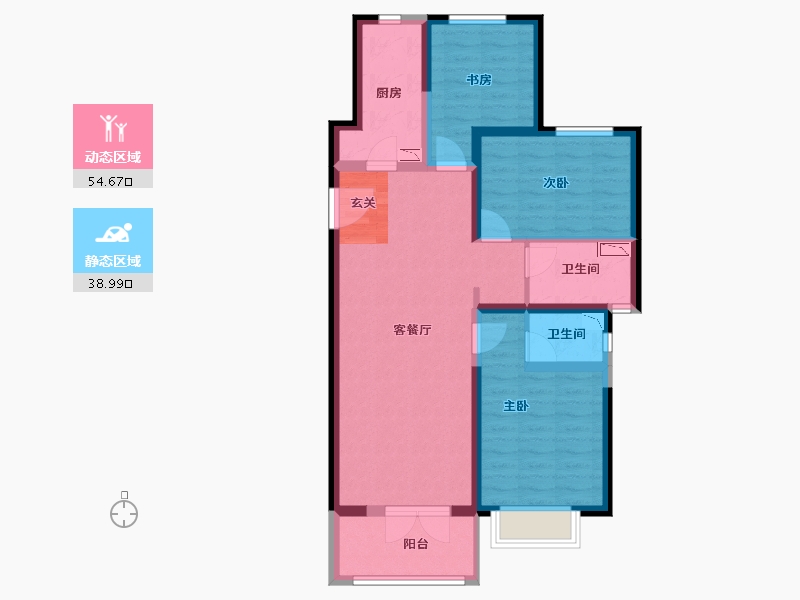 山西省-太原市-远洋尚郡-82.27-户型库-动静分区