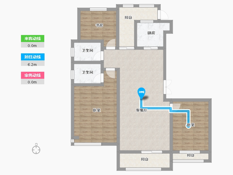 陕西省-西安市-南宫府-104.08-户型库-动静线