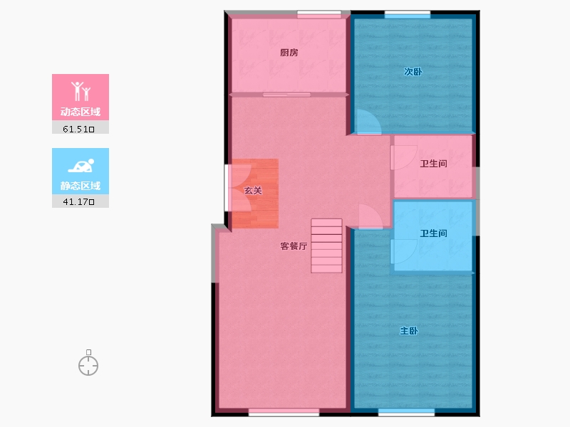 黑龙江省-哈尔滨市-华鸿金色纽约-94.17-户型库-动静分区