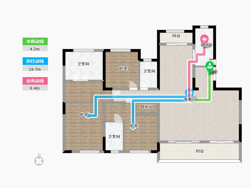 陕西省-西安市-融创星美御-155.68-户型库-动静线