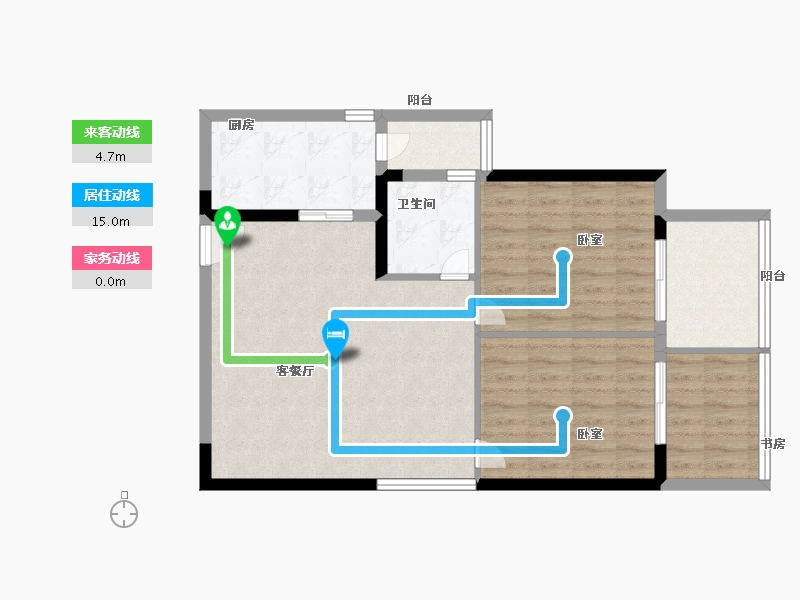 江苏省-南京市-21世纪太阳城银座-81.10-户型库-动静线