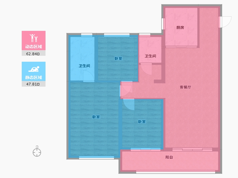 陕西省-西安市-中南君启三期-100.00-户型库-动静分区