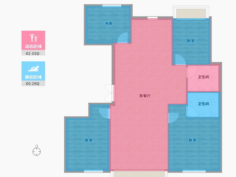 吉林省-四平市-志城中央公园-112.68-户型库-动静分区