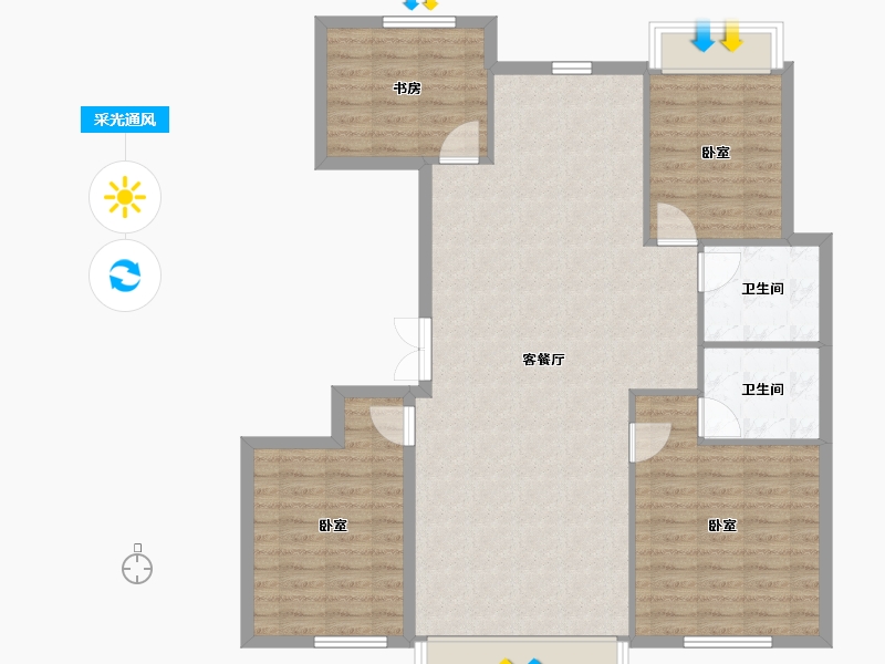 吉林省-四平市-志城中央公园-112.68-户型库-采光通风