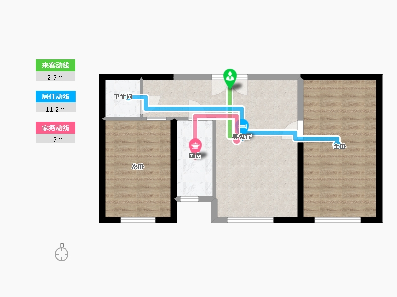 黑龙江省-哈尔滨市-华鸿金色纽约-61.29-户型库-动静线