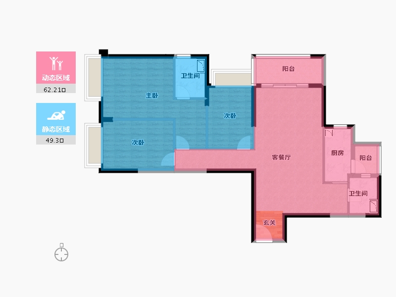 云南省-昆明市-海伦堡中央广场-99.56-户型库-动静分区