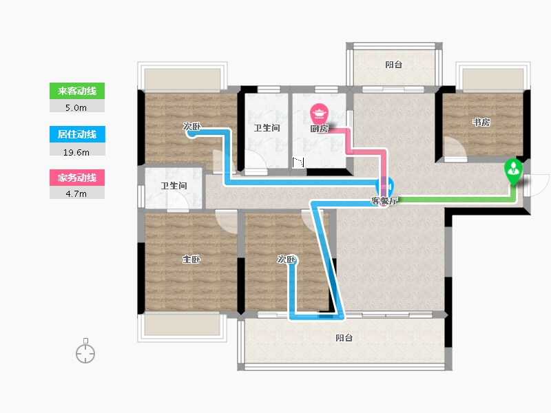 广西壮族自治区-梧州市-万象崇文府-102.60-户型库-动静线