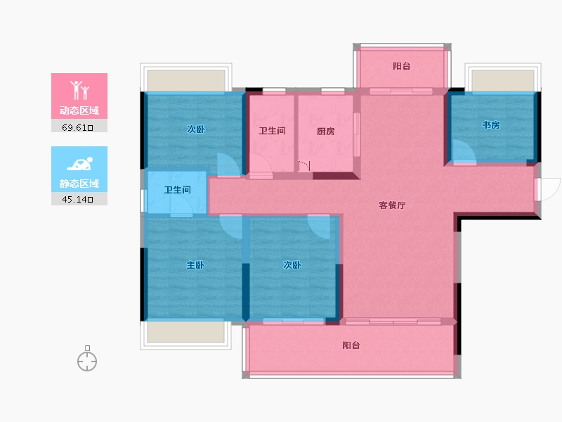 广西壮族自治区-梧州市-万象崇文府-102.60-户型库-动静分区