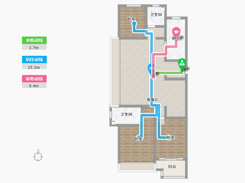 陕西省-咸阳市-绿城咸阳桂语江南-114.00-户型库-动静线