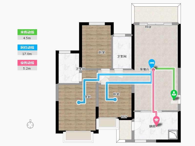 陕西省-西安市-恒大翡翠龙庭-96.26-户型库-动静线