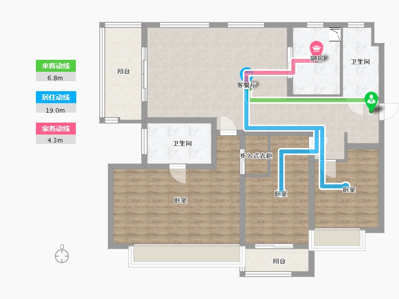 江苏省-无锡市-中海凤凰熙岸住宅-116.06-户型库-动静线