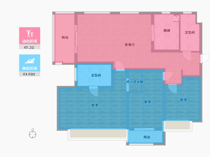 江苏省-无锡市-中海凤凰熙岸住宅-116.06-户型库-动静分区