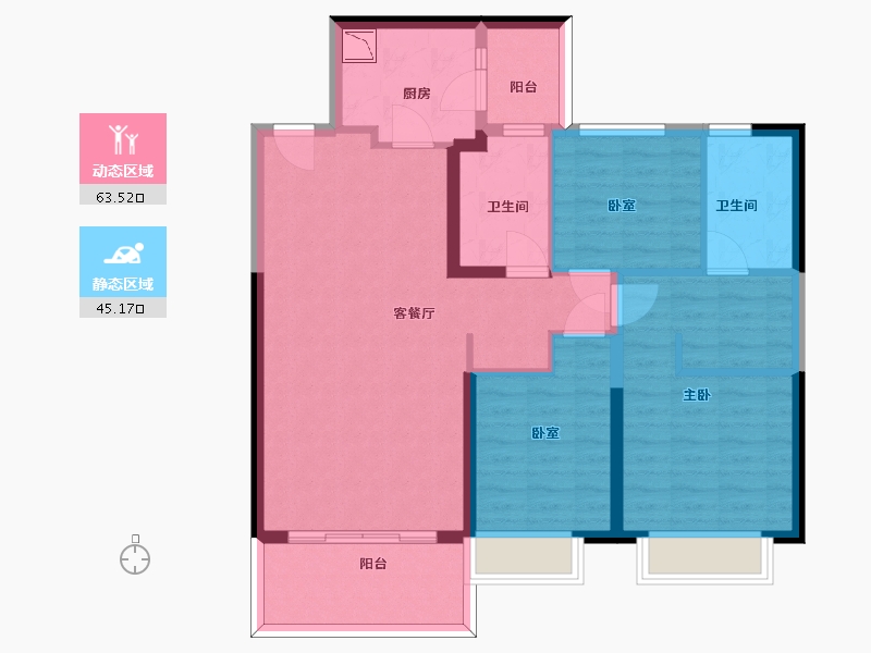 陕西省-西安市-恒大翡翠龙庭-97.10-户型库-动静分区