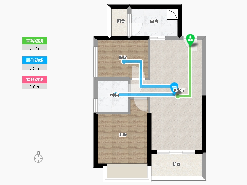 陕西省-西安市-恒大翡翠龙庭-53.08-户型库-动静线