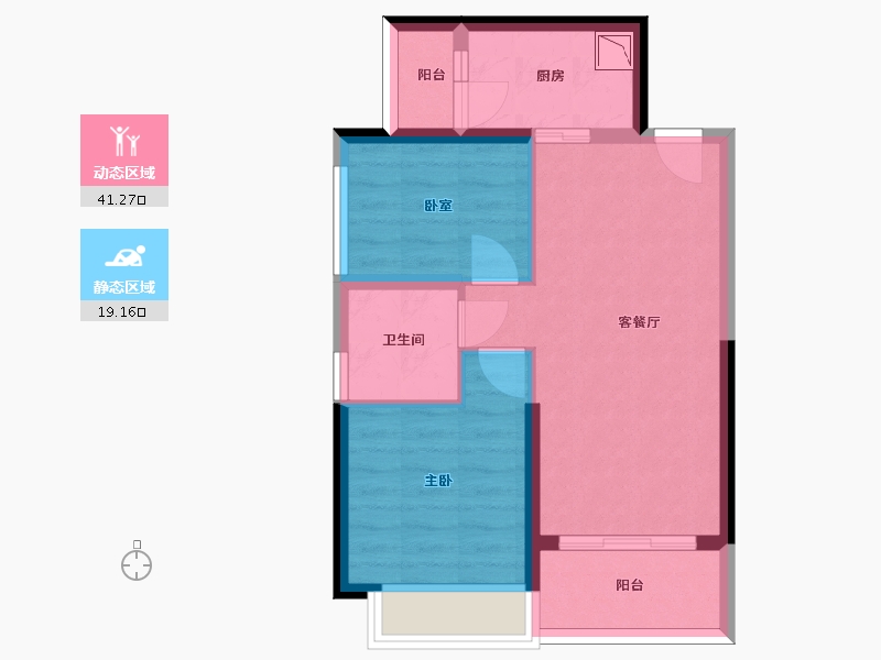 陕西省-西安市-恒大翡翠龙庭-53.08-户型库-动静分区