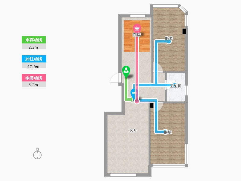 辽宁省-大连市-天邦新港壹号-66.70-户型库-动静线