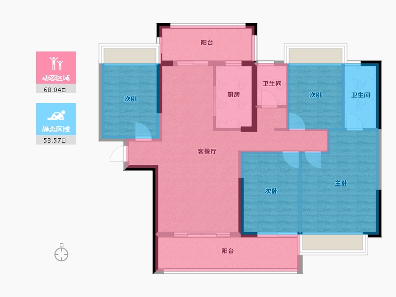 广西壮族自治区-梧州市-汇洋华府-109.35-户型库-动静分区