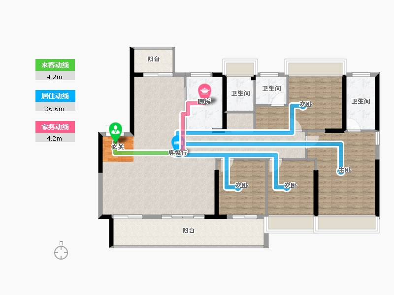 云南省-曲靖市-益府中央公园-144.54-户型库-动静线