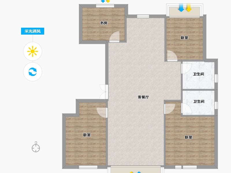 吉林省-四平市-志城中央公园-107.96-户型库-采光通风