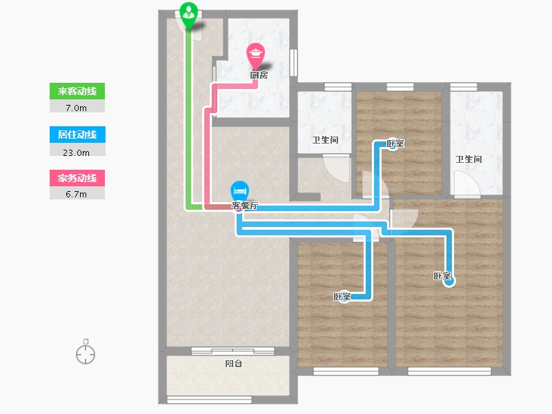 陕西省-西安市-中南君启三期-96.00-户型库-动静线