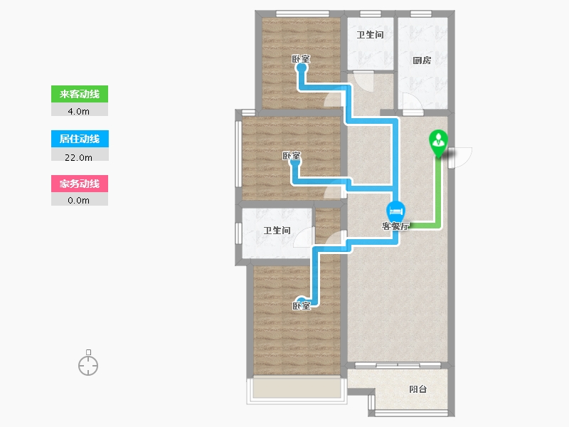 陕西省-咸阳市-绿城咸阳桂语江南-96.01-户型库-动静线