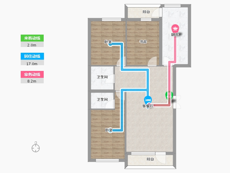 吉林省-四平市-四平阳光首府-94.29-户型库-动静线