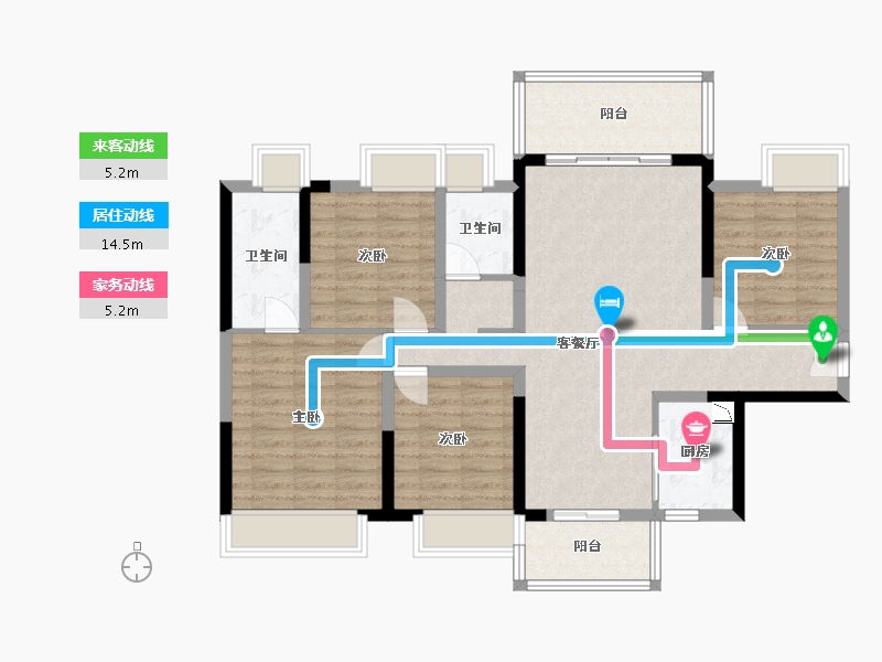 广西壮族自治区-梧州市-岑溪汇洋广场-101.46-户型库-动静线