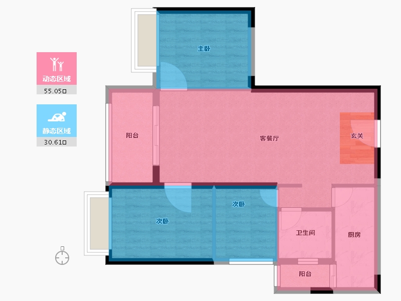 云南省-昆明市-海伦堡中央广场-77.22-户型库-动静分区