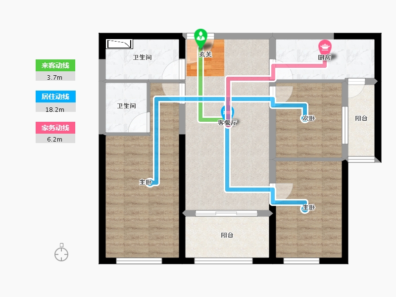 云南省-昆明市-俊发河畔俊园-77.74-户型库-动静线