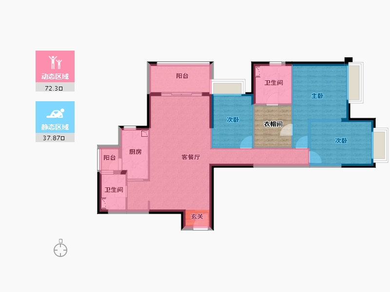 云南省-昆明市-海伦堡中央广场-105.02-户型库-动静分区