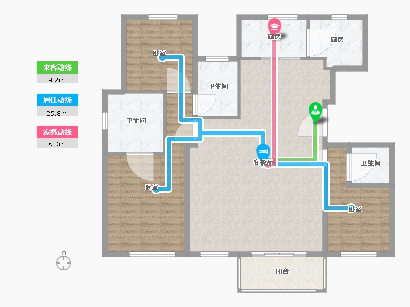 江苏省-南京市-新城璞樾钟山-133.00-户型库-动静线