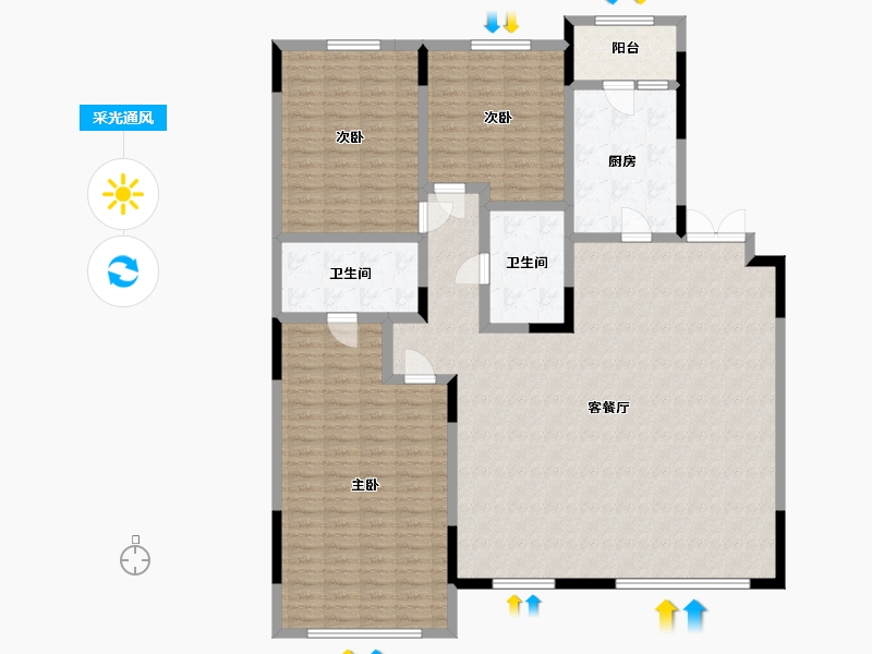 黑龙江省-哈尔滨市-上和·树-167.00-户型库-采光通风