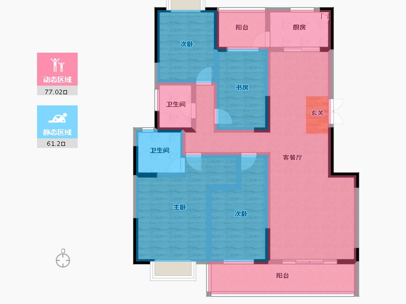 云南省-昆明市-航空艺术港-121.61-户型库-动静分区