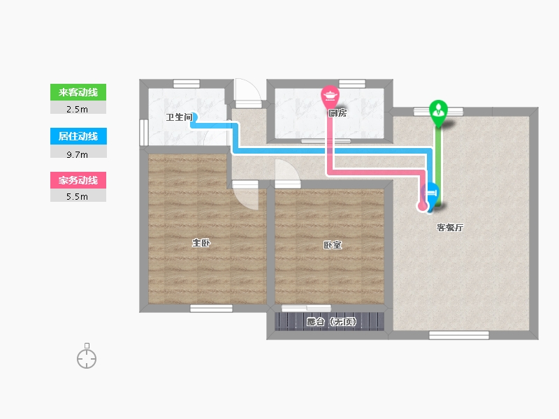 江苏省-无锡市-金洋奥澜-70.01-户型库-动静线