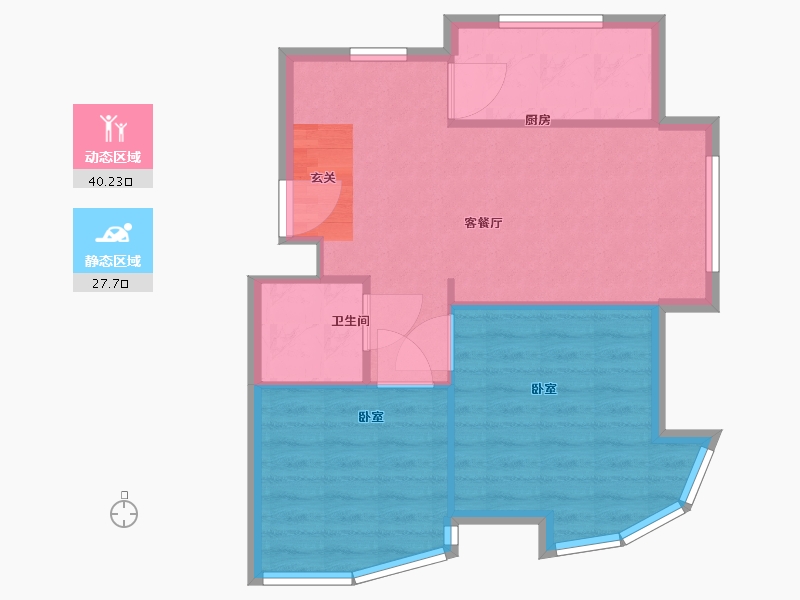 辽宁省-盘锦市-林海景天·林溪苑-62.00-户型库-动静分区